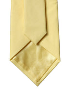 Dolce & Gabbana Yellow Solid Satin Silk Adjustable Women Tied Necktie Tie