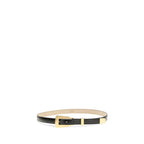 Khaite Black Calf Leather Bos Taurus Regular Belt