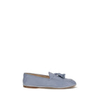 Fratelli Rossetti Blue Calf Leather Bos Taurus Slip-On Loafers