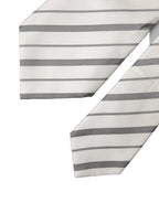 Dolce & Gabbana Black White Stripes Silk Adjustable Women Necktie Tie