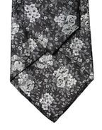 Dolce & Gabbana Black White Floral Silk Adjustable Women Necktie Tie