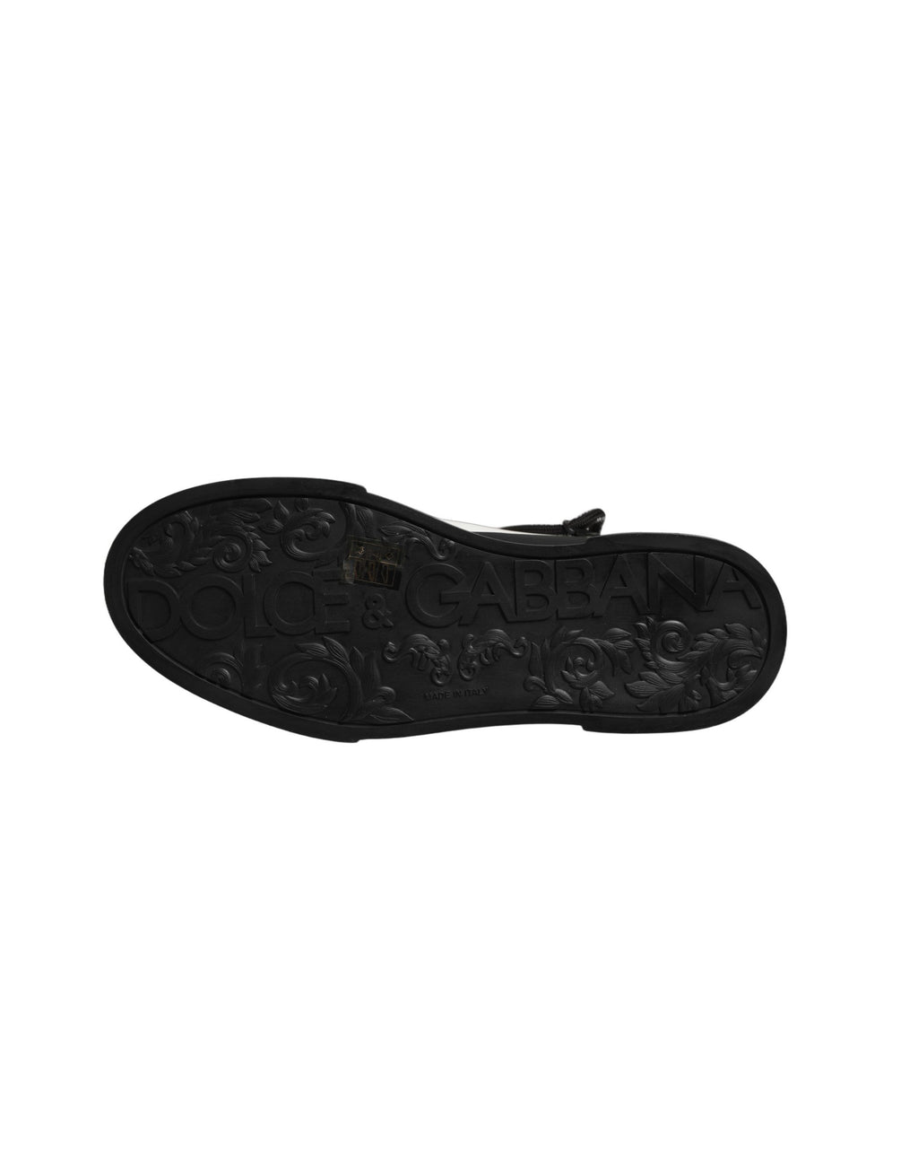 Dolce & Gabbana White Black DG Logo PORTOFINO Sneakers Shoes