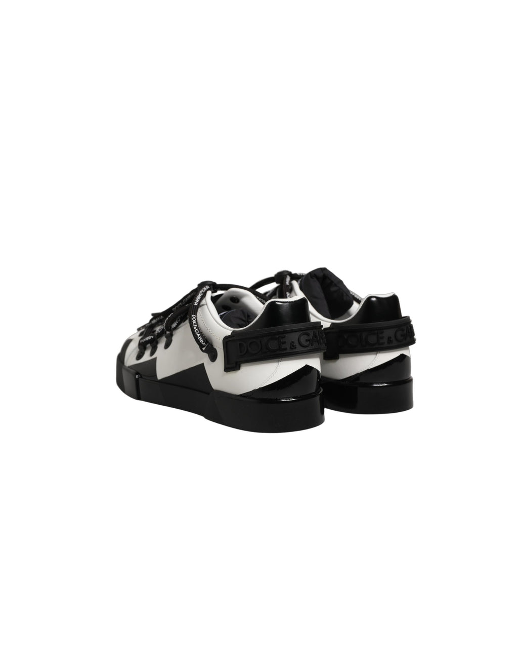 Dolce & Gabbana White Black DG Logo PORTOFINO Sneakers Shoes