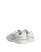 Dolce & Gabbana White Calfskin Leather Low Top Sneakers Shoes