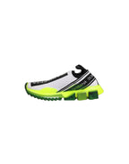 Dolce & Gabbana White Black Slip On Sorrento Sneakers Shoes