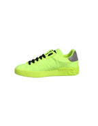 Dolce & Gabbana Green Logo Tape Low Top Portofino Sneakers Shoes