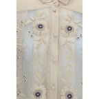 Valentino Beige Silk Shirt