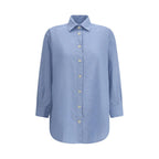 Deperlu Blue Cotton Shirt