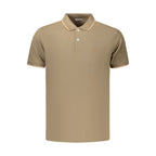 Coveri Moving Brown Cotton Men's Polo Shirt