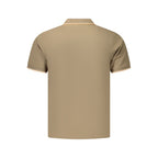 Coveri Moving Brown Cotton Men's Polo Shirt