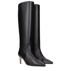 Paris Texas Black Leather Ankle Boots