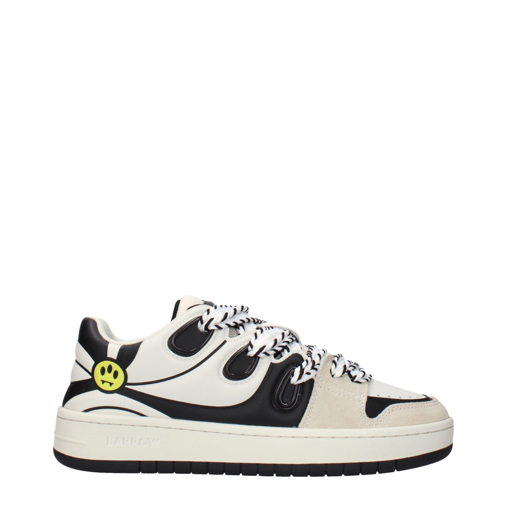 Barrow Beige Leather Low Top Sneakers