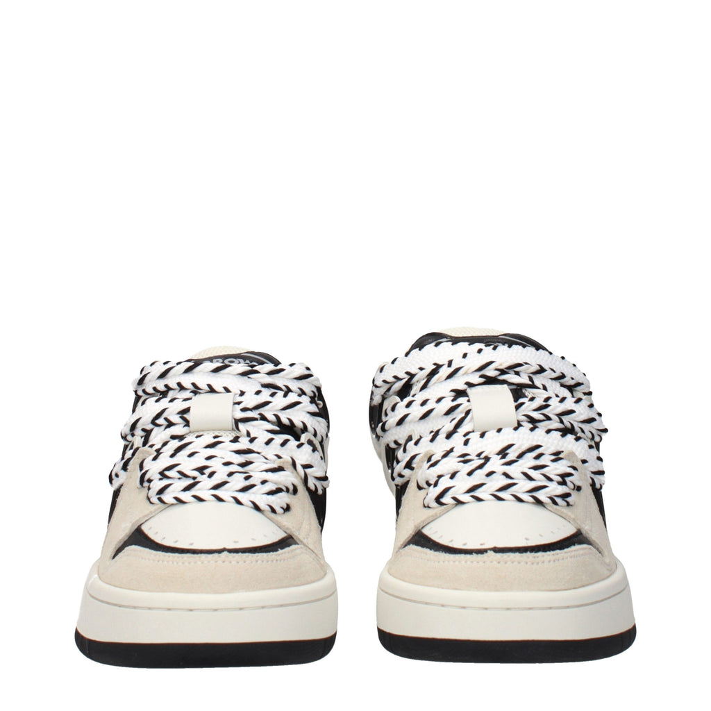 Barrow Beige Leather Low Top Sneakers