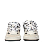 Barrow Beige Leather Low Top Sneakers