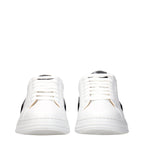 Philipp Plein White Leather Low Top Sneakers