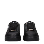 Philipp Plein Black Leather Low Top Sneakers