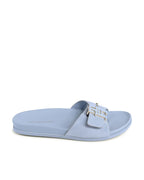 Tommy Hilfiger Blue Leather Flat Sandals