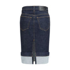 Khaite Blue Denim Skirt