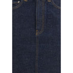 Khaite Blue Denim Skirt