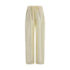 Khaite Beige Viscose Casual Pants