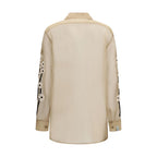 Khaite Beige Silk Pattern Shirt