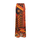 Emilio Pucci Orange Polyamide Long Skirt