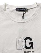 Dolce & Gabbana White DG Logo Crew Neck Short Sleeves T-shirt