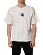 Dolce & Gabbana White DG Logo Crew Neck Short Sleeves T-shirt