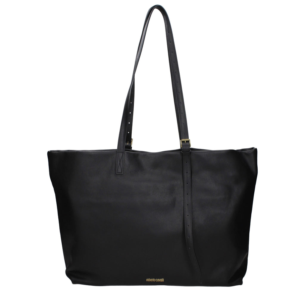 Roberto Cavalli Black Leather Shoulder Bag