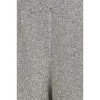 Brunello Cucinelli Silver Polyamide Casual Pants