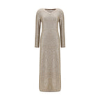 Brunello Cucinelli Brown Acetate Casual Dress