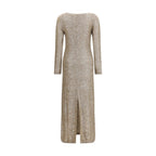 Brunello Cucinelli Brown Acetate Casual Dress