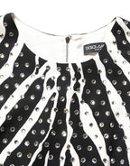 Dolce & Gabbana Black White Zebra Crystal Embellished Dress