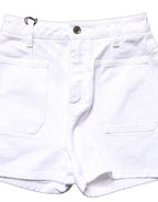 Dolce & Gabbana White Cotton HighWaist Denim Hotpants Shorts