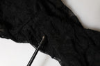 Dolce & Gabbana Black Floral Lace Turtle Neck Long Sleeve Top