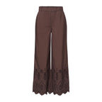 Street One Brown Cotton Casual Pants