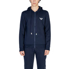 Emporio Armani Underwear Blue Cotton Hoodie