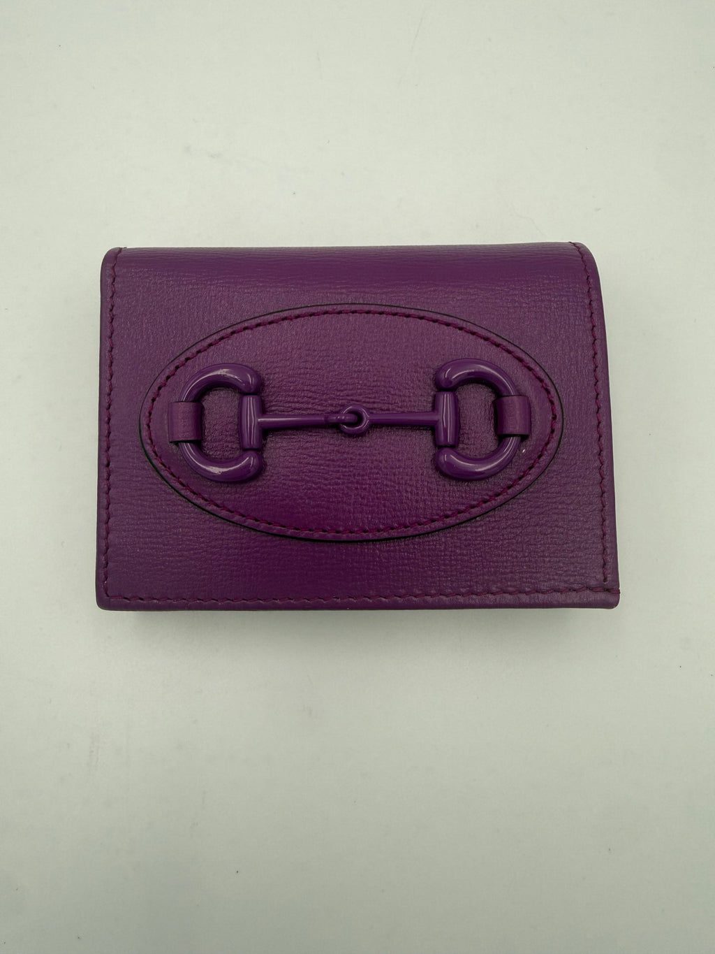 Gucci GUCCI HORSEBIT Purple Compact Wallet