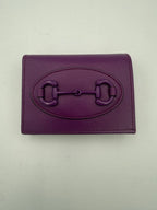 Gucci GUCCI HORSEBIT Purple Compact Wallet