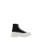 Alexander McQueen Black Fabric Platform Sneakers