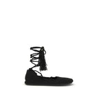 Alanui Black Recycled Polyester Ballet Flats
