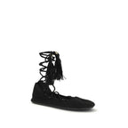 Alanui Black Recycled Polyester Ballet Flats