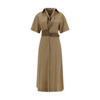 Brunello Cucinelli Brown Cotton Casual Dress