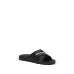 Balenciaga Black Rubber Sandals