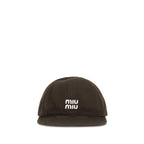 Miu Miu Brown Cotton Cap (Baseball Hat)