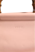 Gucci Pink And White Calfskin Small Nymphaea Top Handle Bag