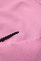 Dolce & Gabbana Pink Halter Neck Fitted Cropped Tank Top