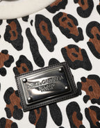 Dolce & Gabbana Multicolor Leopard Print Crew Neck T-shirt
