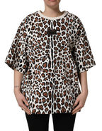 Dolce & Gabbana Multicolor Leopard Print Crew Neck T-shirt
