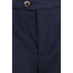Brunello Cucinelli Black Cotton Chino Pants
